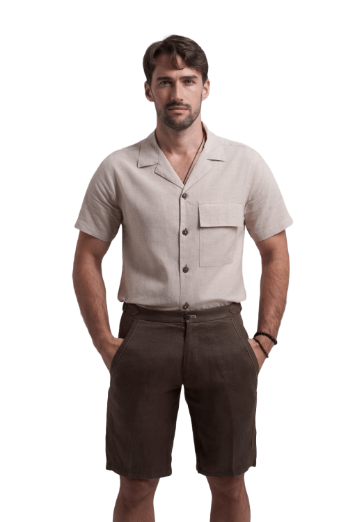 Beige Linen Shirt