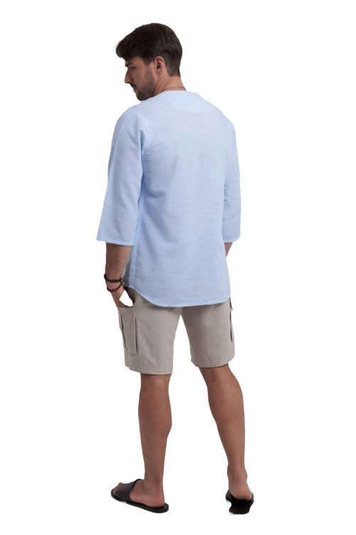 Sky Blue Linen Tunic - Image 2