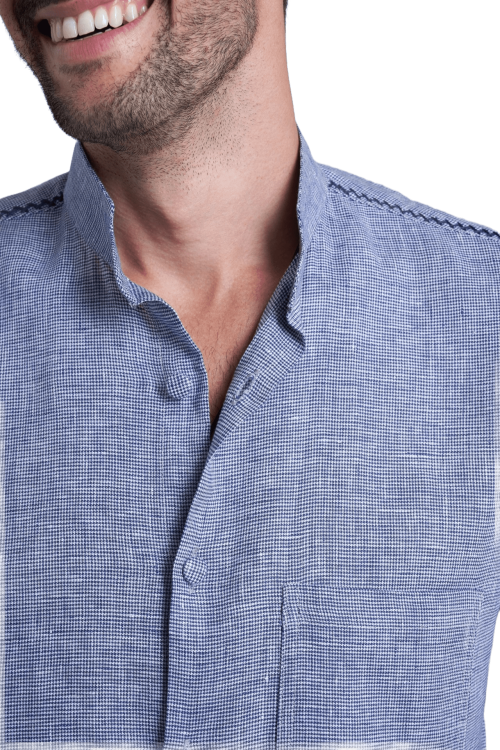 Blue Linen Shirt - Image 2