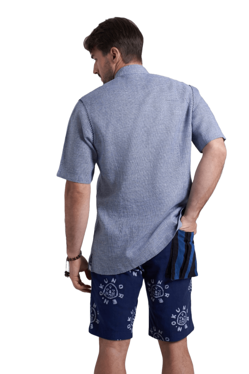 Blue Linen Shirt - Image 3